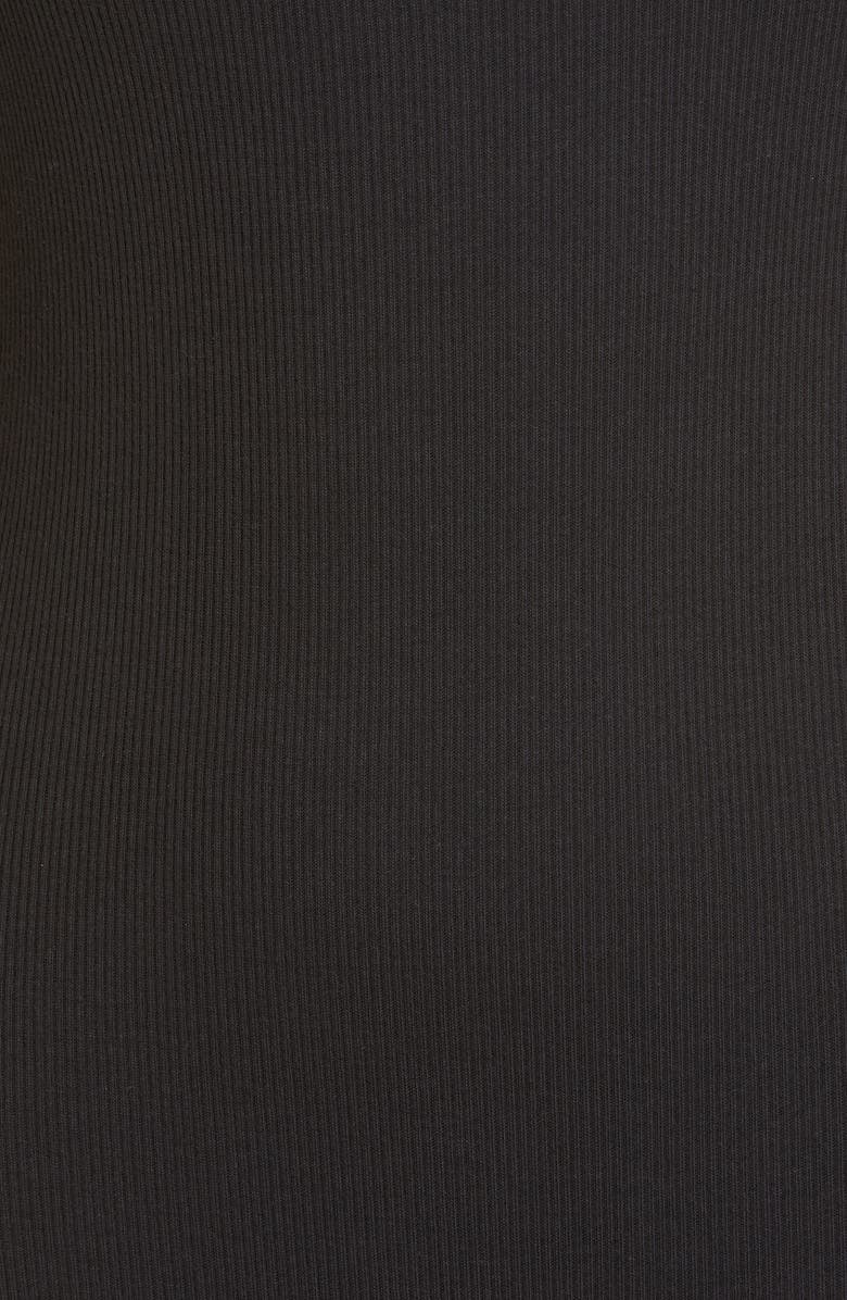 SKIMS Stretch Cotton Rib Romper, Alternate, color, Soot