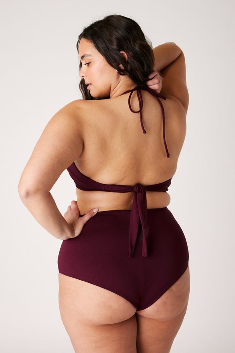 The Tied Up Top, Alternate, color, Dark Cherry