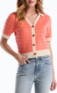 Laundry by Shelli Segal Textured Polo Cardigan
