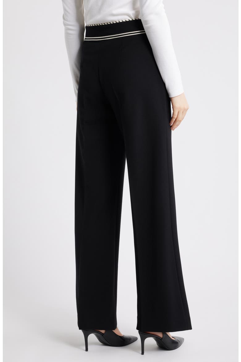 Prim Contrast Piping Pants, Alternate, color, BLACK