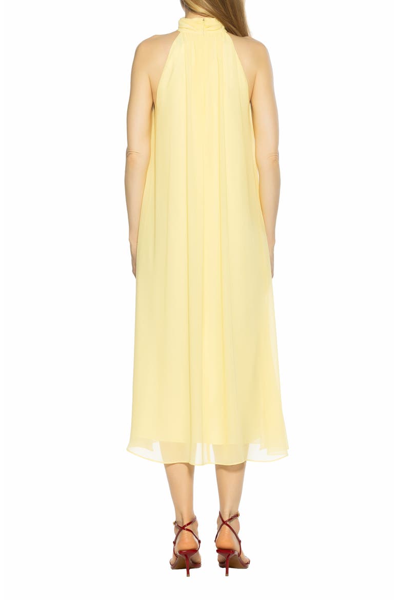 Suri Mock Neck Sleeveless Chiffon Midi Dress, Alternate, color, BUTTER YELLOW