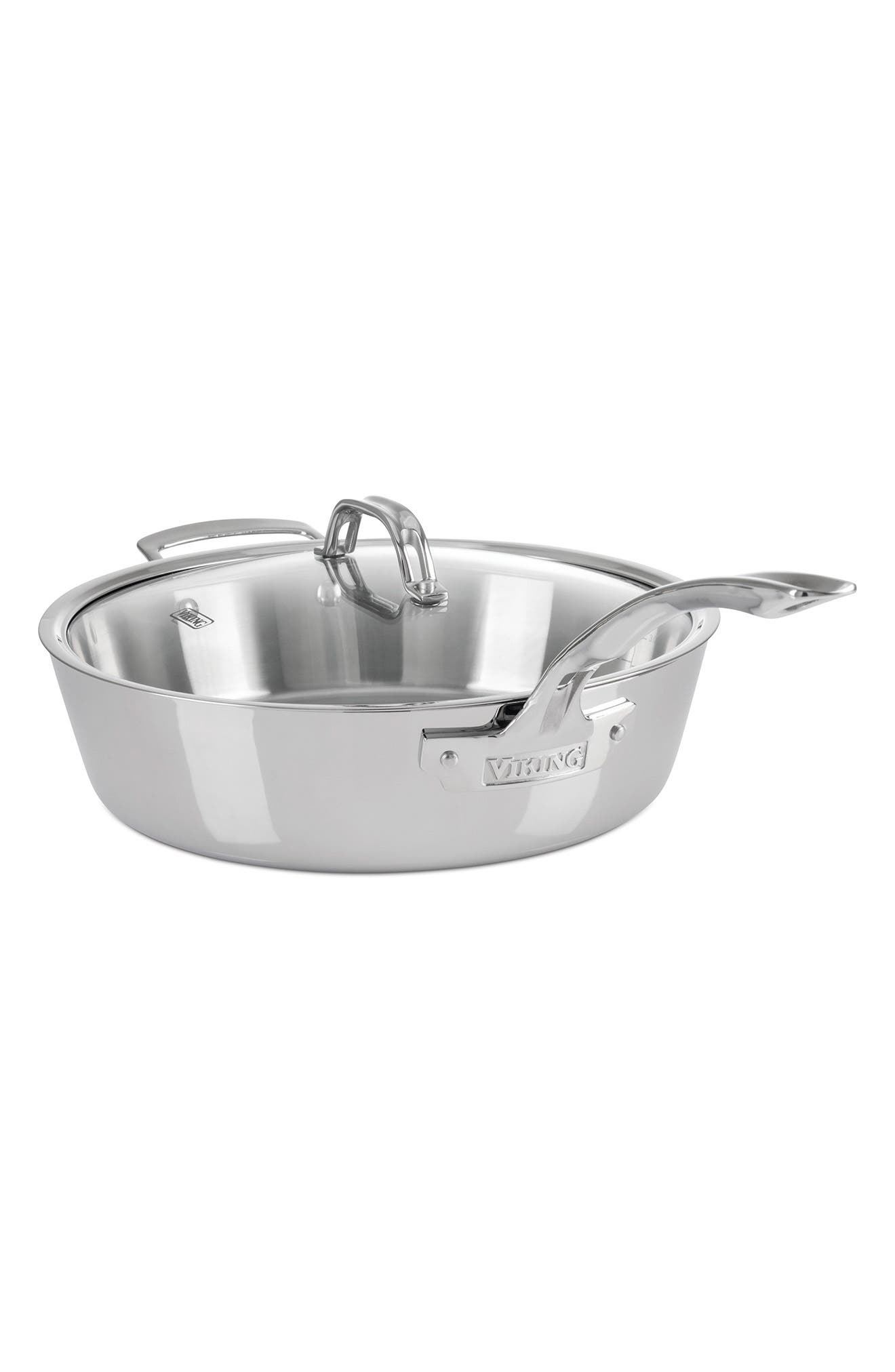 Viking 3-Ply Contemporary 4.8-Quart Stainless Steel Sauté Pan