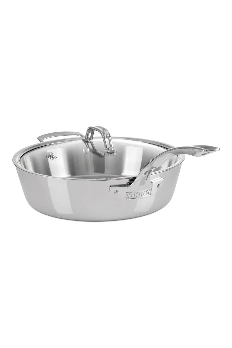 3-Ply Contemporary 4.8-Quart Stainless Steel Sauté Pan, Main, color, NO COLOR