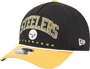 New Era Men's New Era Black Pittsburgh Steelers Arch COOLERA 9FORTY A-Frame M-Crown Adjustable Hat