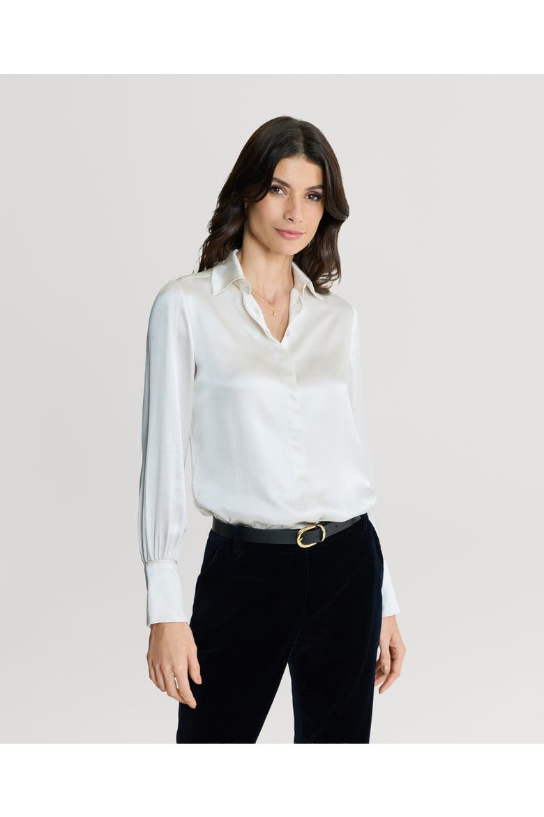 Glyndebourne Tie Neck Blouse, Alternate, color, Winter Ivory