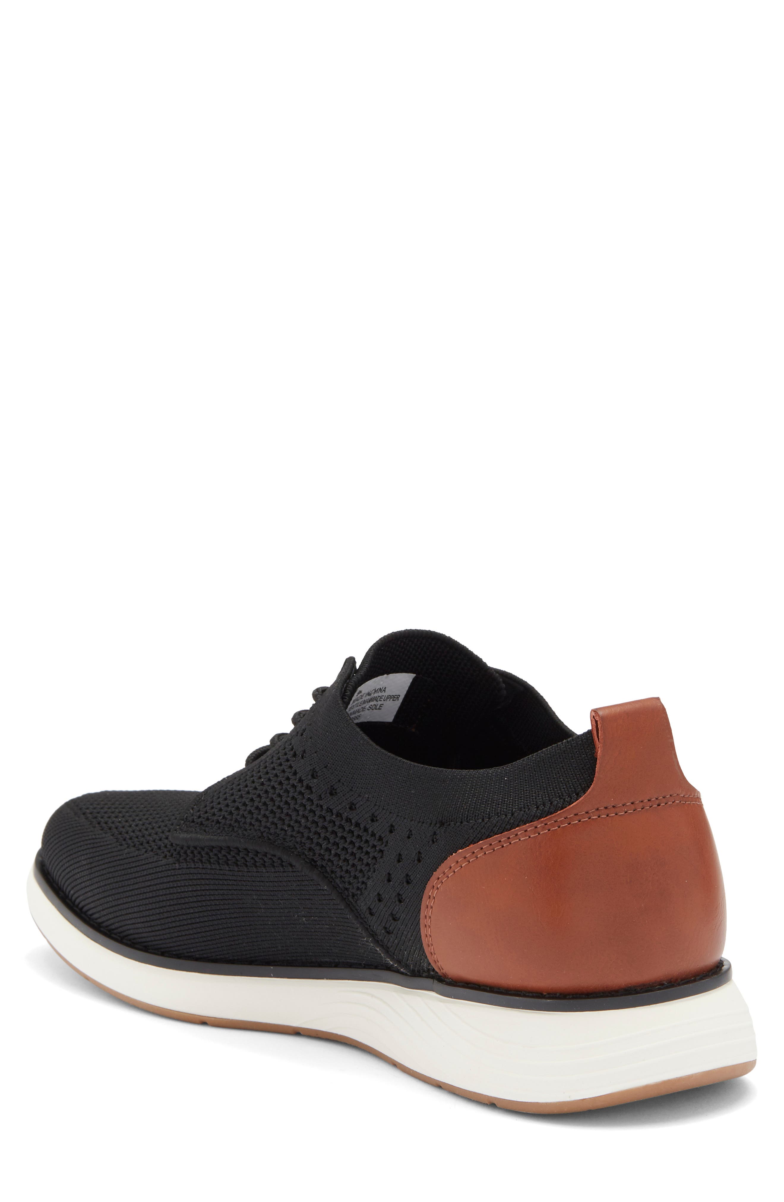 NORDSTROM RACK Milo Hybrid Knit Sneaker Derby, Alternate, color, Black