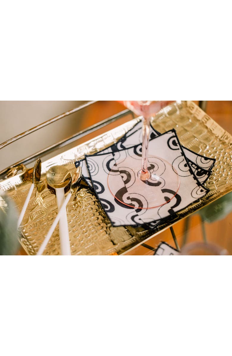 at300nelson Ortega in Clairvoyant 5" x 5" Cocktail Napkin - Set of 4, Alternate, color, Blue