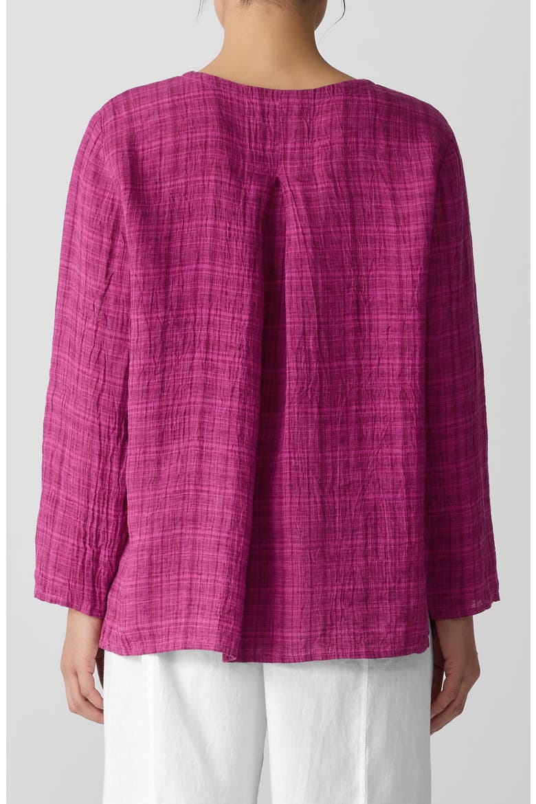 Woven Organic Linen Shirt, Alternate, color, SANGRIA