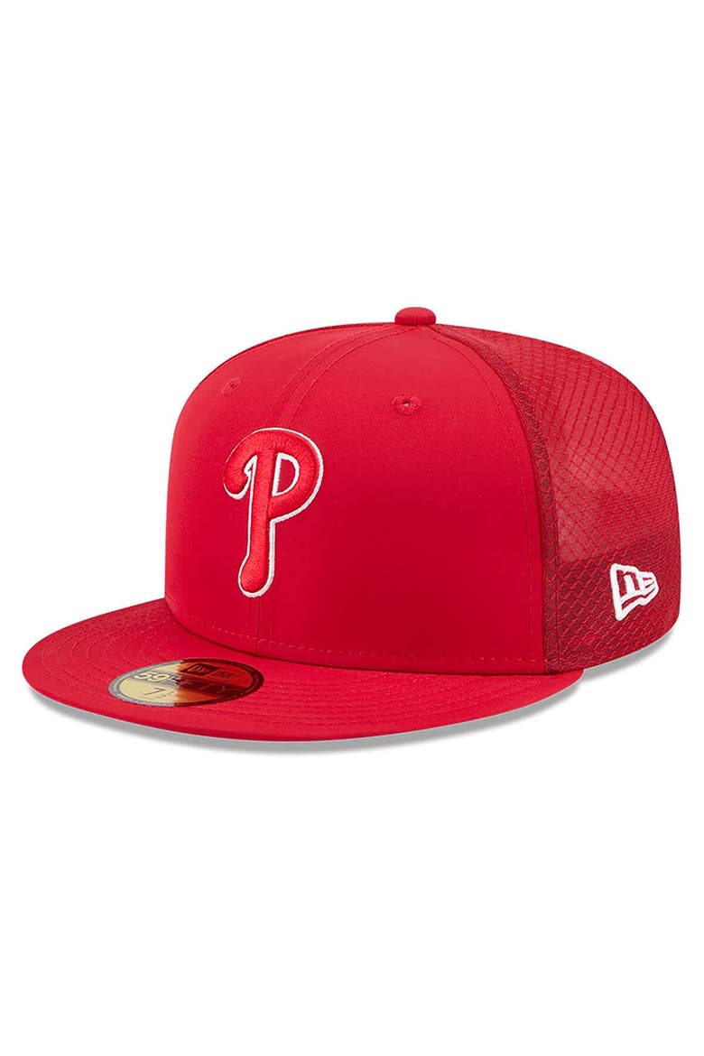 Men's New Era Red Philadelphia Phillies 2026 Batting Practice 59FIFTY Fitted Hat, Main, color, Red
