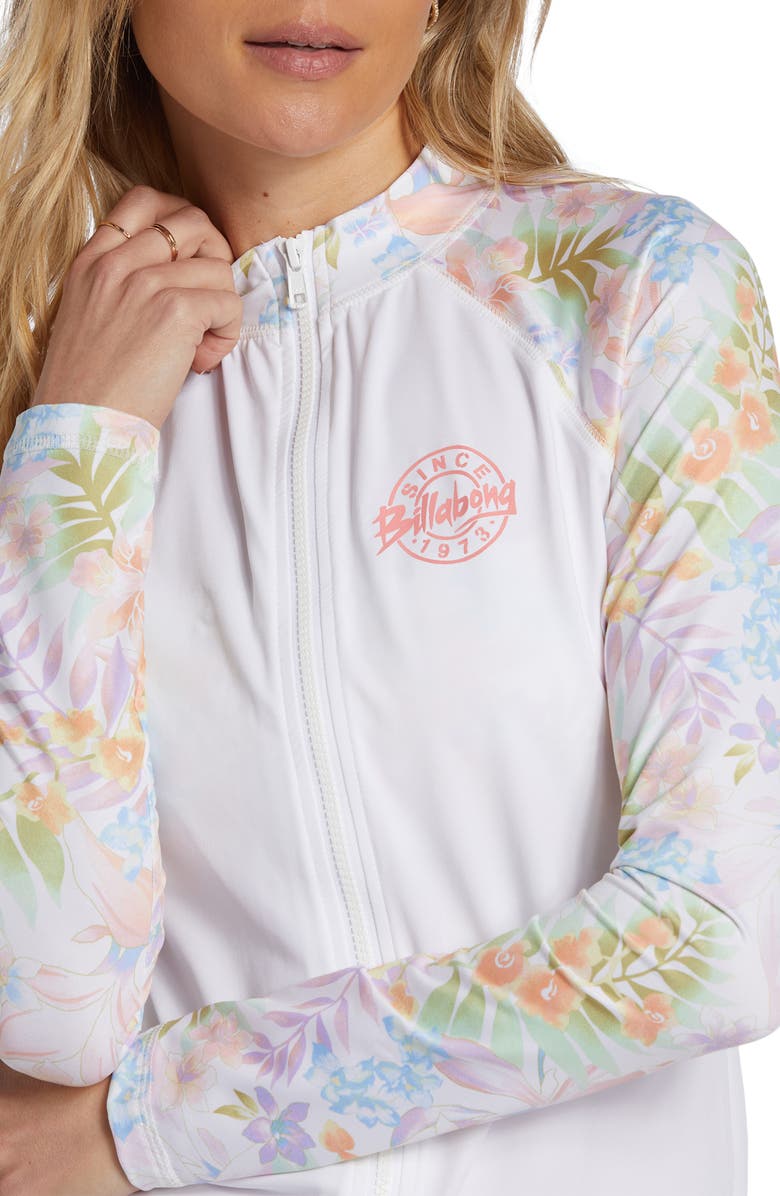 Billabong Core Half Zip Long Sleeve Rashguard, Alternate, color, Salt Crystal