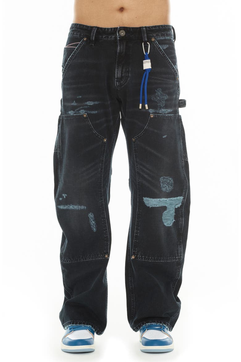 Grunge Carpenter Jeans, Main, color, VINTAGE NAVY