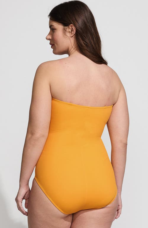 Lands' End Plus Size Slender Suit U-wire Bandeau One Piece Swimsuit In Sweet Mango