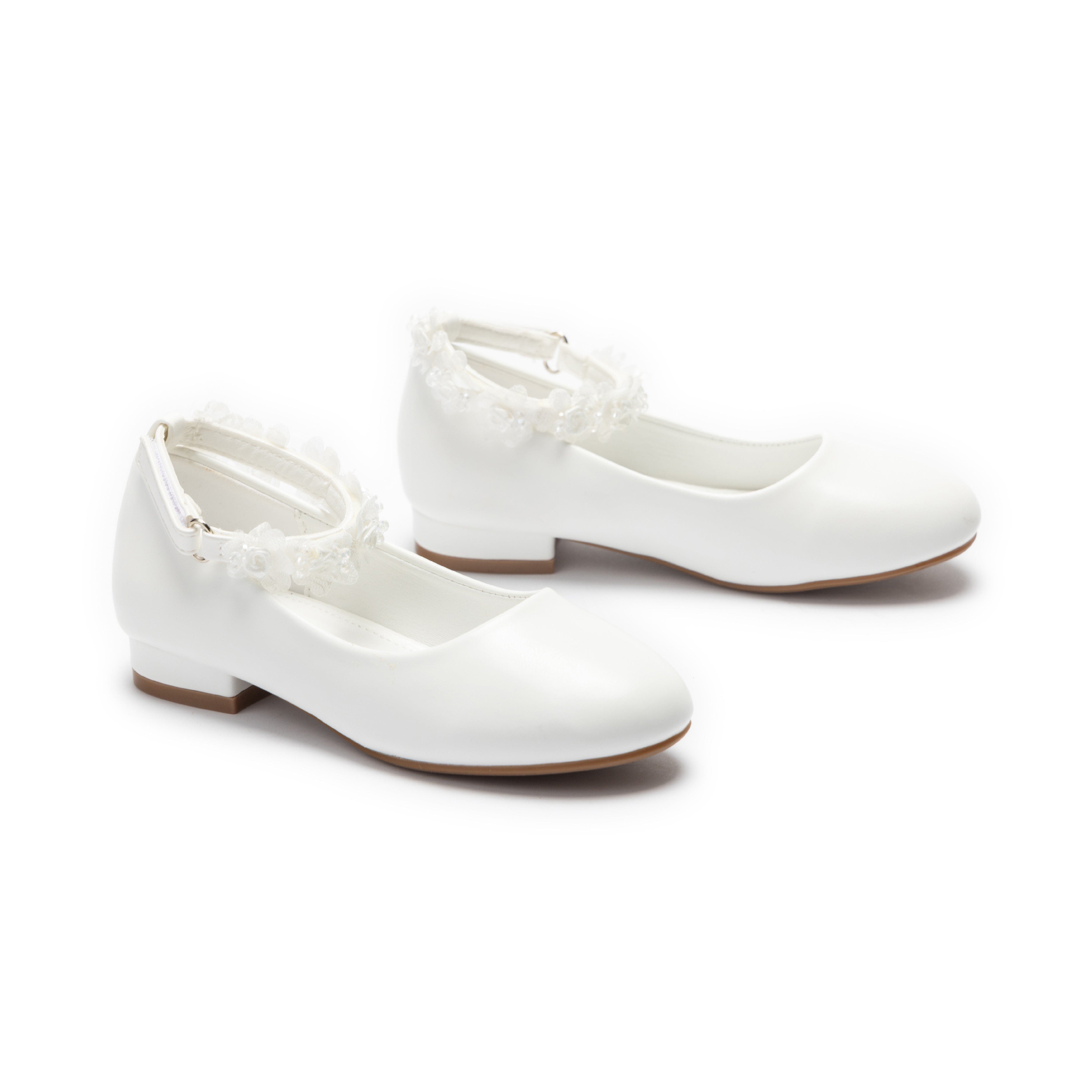 Tulleen Elara Flower Shoes, Alternate, color, White