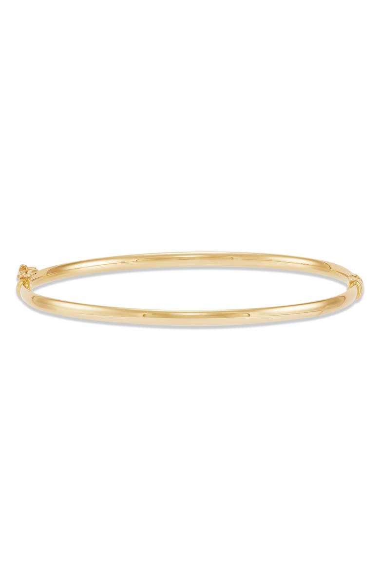 Frankie & Zoe 14K Yellow Gold Hollow Hinged Bangle Bracelet, Main, color, Yellow Gold