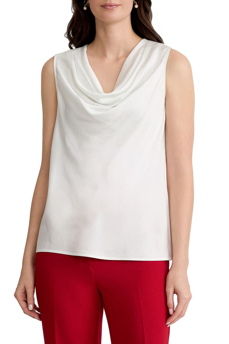 Cowl Neck Sleeveless Top, Main, color, VANILLA ICE