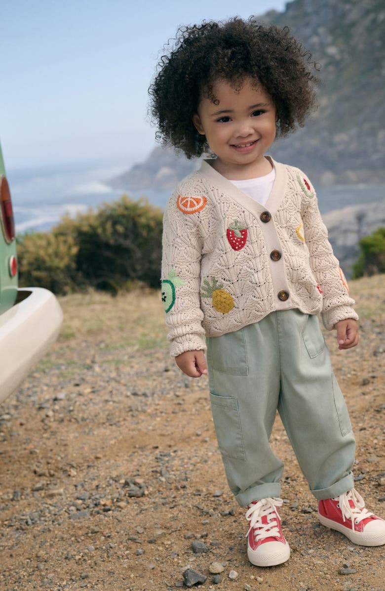 NEXT Kids' Crocheted Fruit Cotton Cardigan, Alternate, color, 