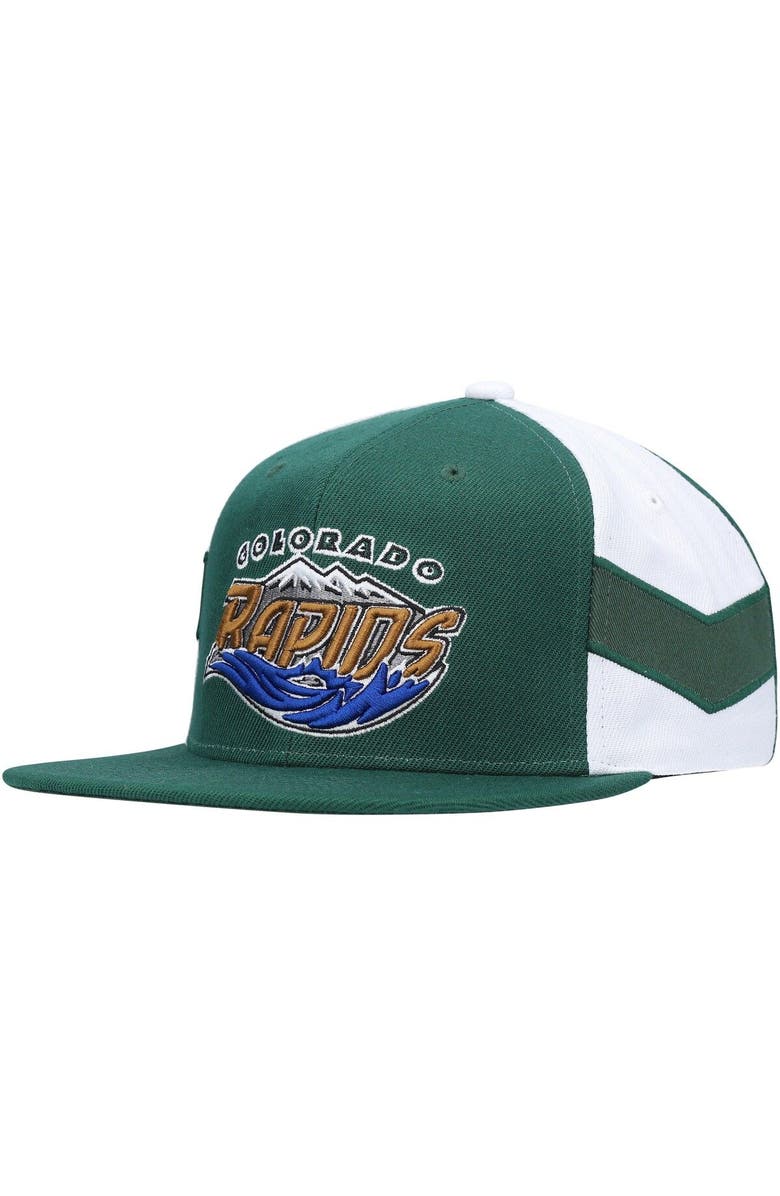 Mitchell & Ness Men's Mitchell & Ness Green Colorado Rapids Historic Logo Since '96 Jersey Hook Snapback Hat, Main, color,