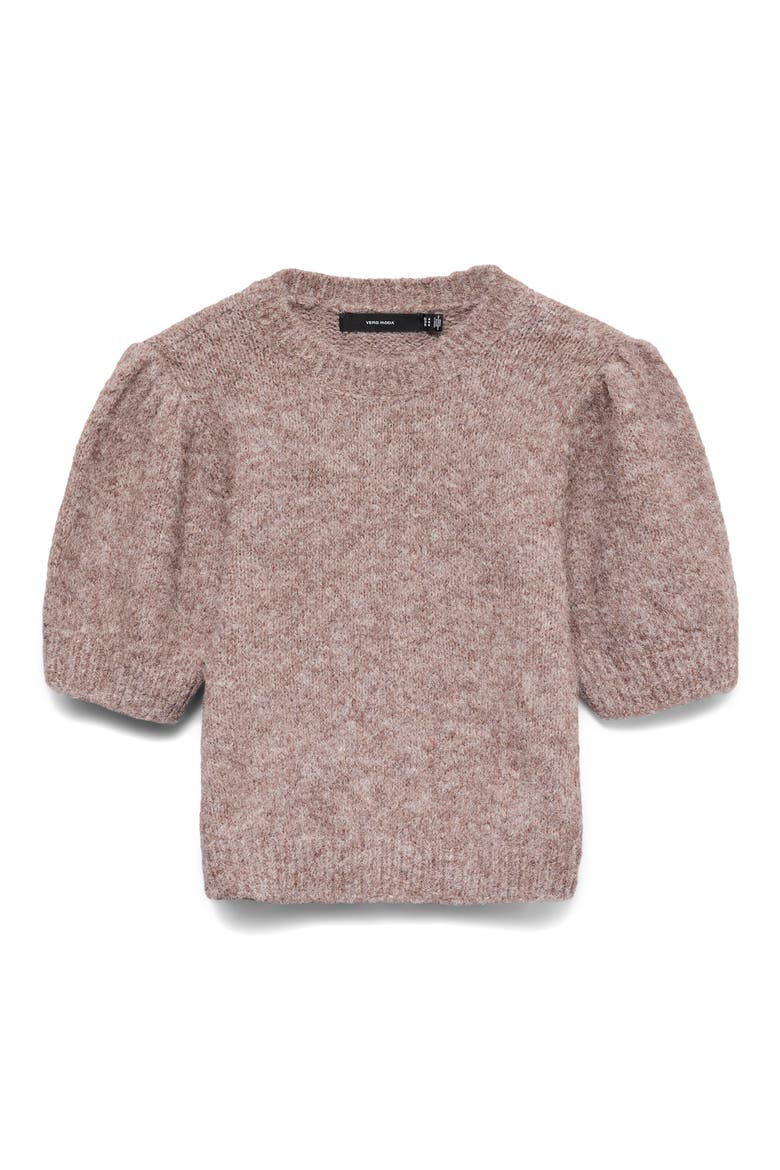 Novah Short Sleeve Sweater, Alternate, color, BROWN LENTIL DETAIL MELANGE