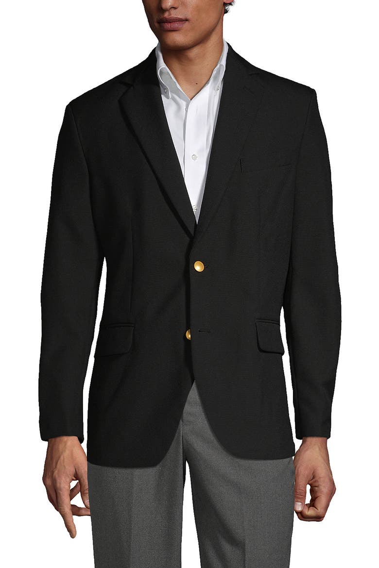 School Uniform  Hopsack Blazer, Main, color, Black