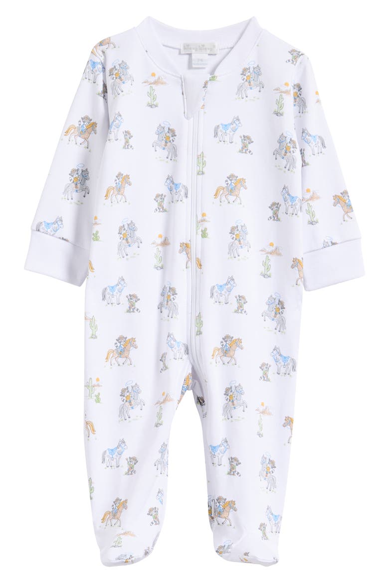 Wild West Print Pima Cotton Footie, Main, color, PRINT MULTI