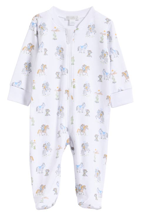 Wild West Print Pima Cotton Footie