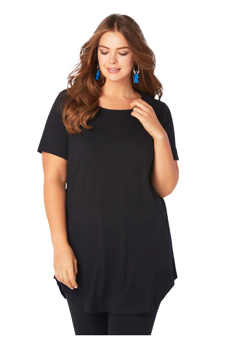 Plus Size Ultimate Criss Cross Back Tunic, Main, color, BLACK