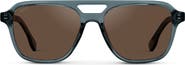 WMP Eyewear Dean - 54mm Double Bridge Aviator Polarized Sunglasses