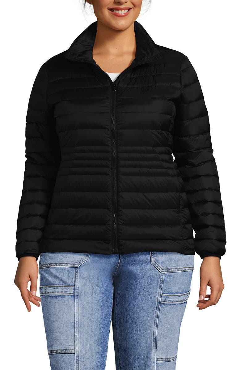 Lands' End Wanderweight Ultralight Packable Down Jacket, Main, color, Black