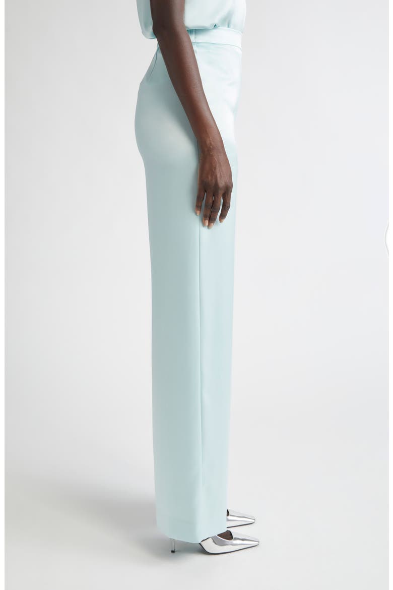 Kate Liquid Satin Pants, Alternate, color, AQUA