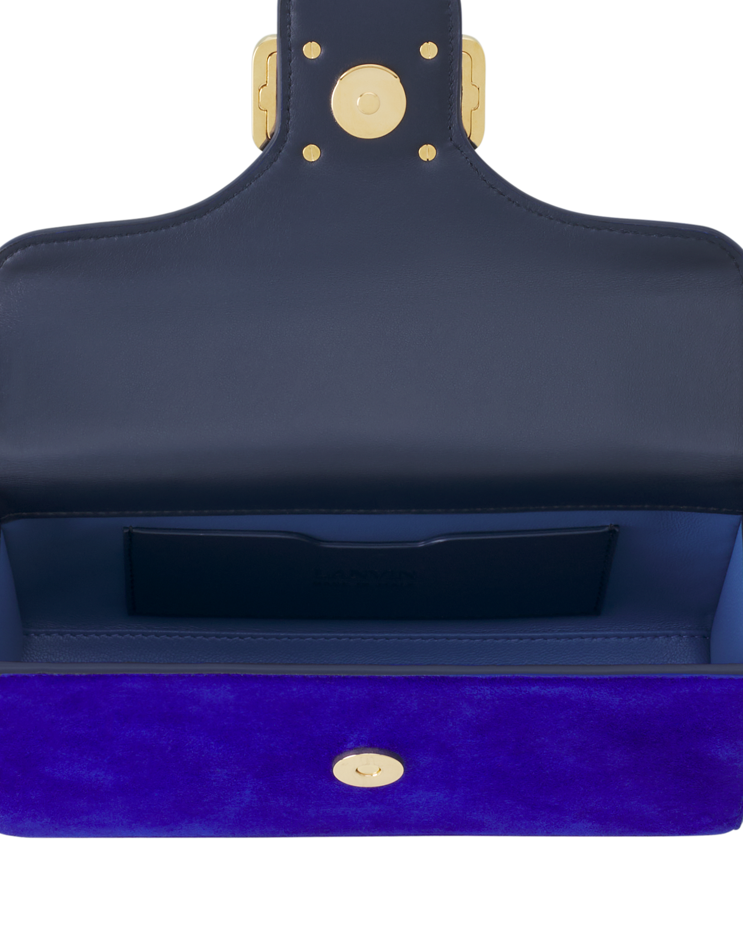 Lanvin Nano Pencil Cat Leather Bag, Alternate, color, Electric Blue/Dark Blue