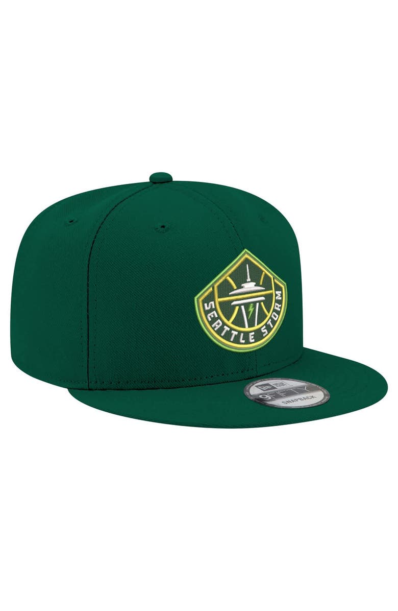 New Era Unisex New Era Green Seattle Storm Logo 9FIFTY Snapback Hat, Alternate, color, Green