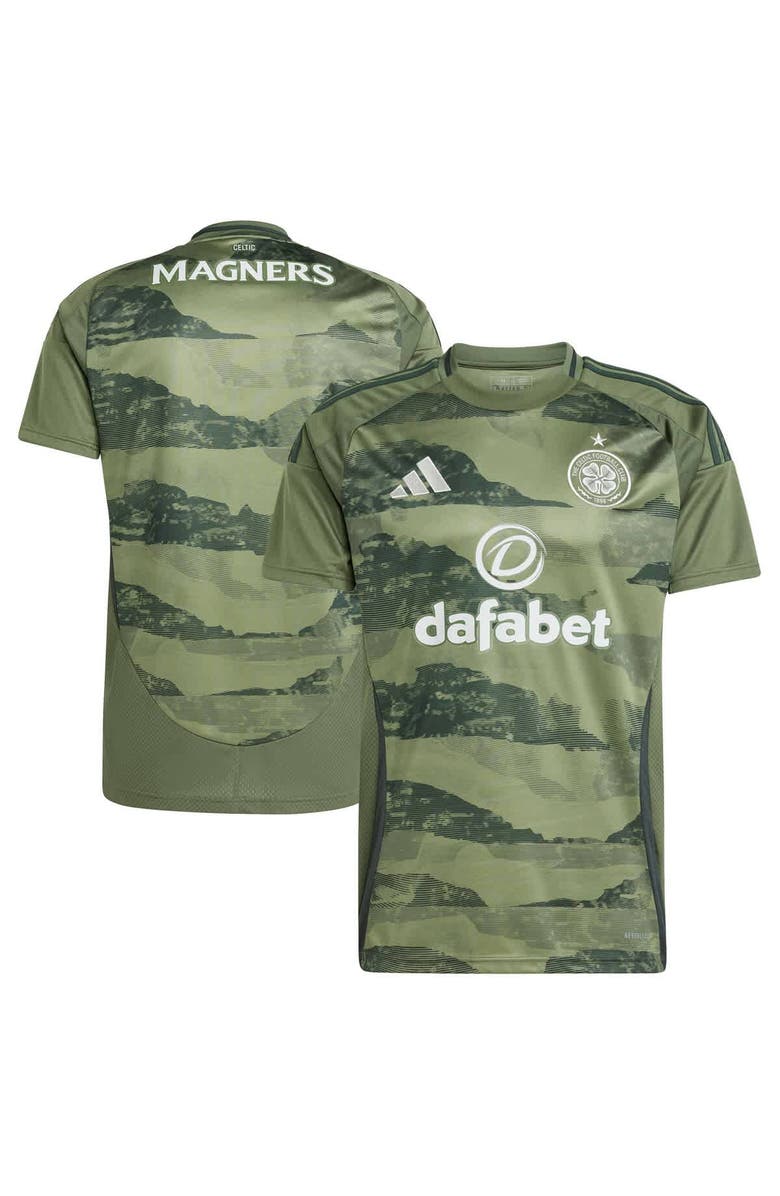 adidas Men's adidas Green Celtic 2024/25 Third Replica Jersey, Main, color, 