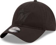 New Era Men's New Era Miami Marlins Black On Black Core Classic 2.0 9TWENTY Adjustable Hat