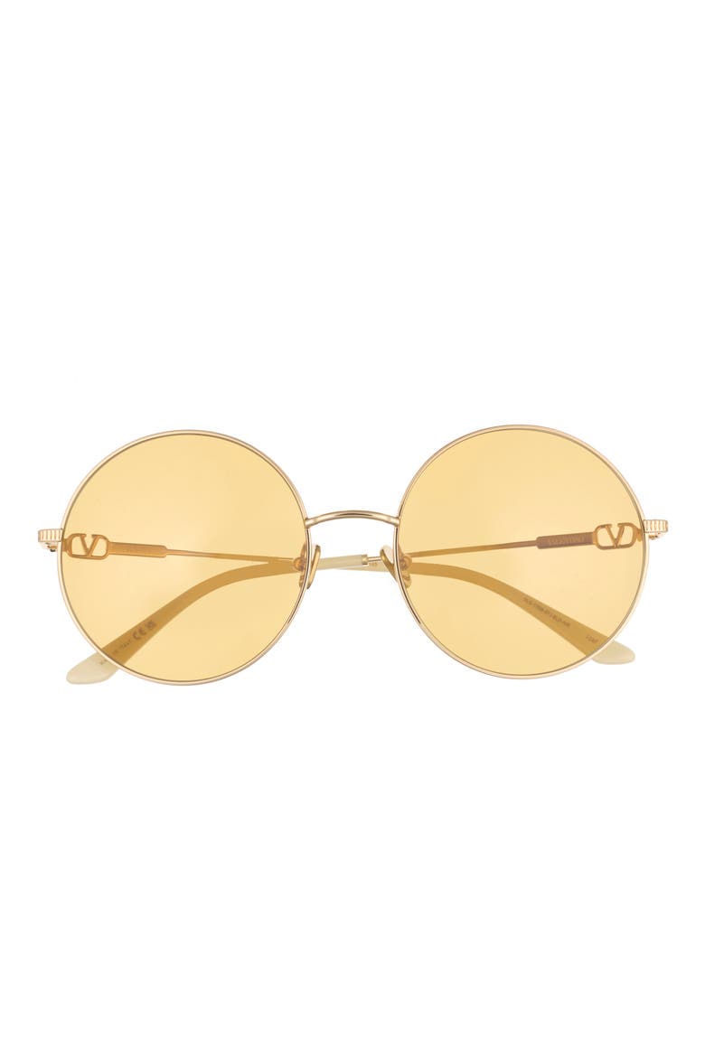 50mm Round Sunglasses, Main, color, GOLD GOLD AMBER
