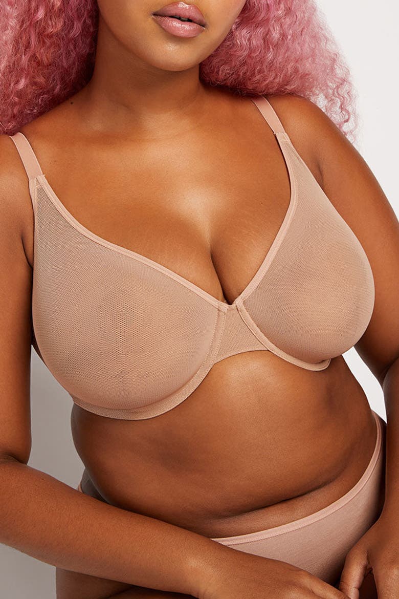 Sieve Demi Bra, Alternate, color, Buff