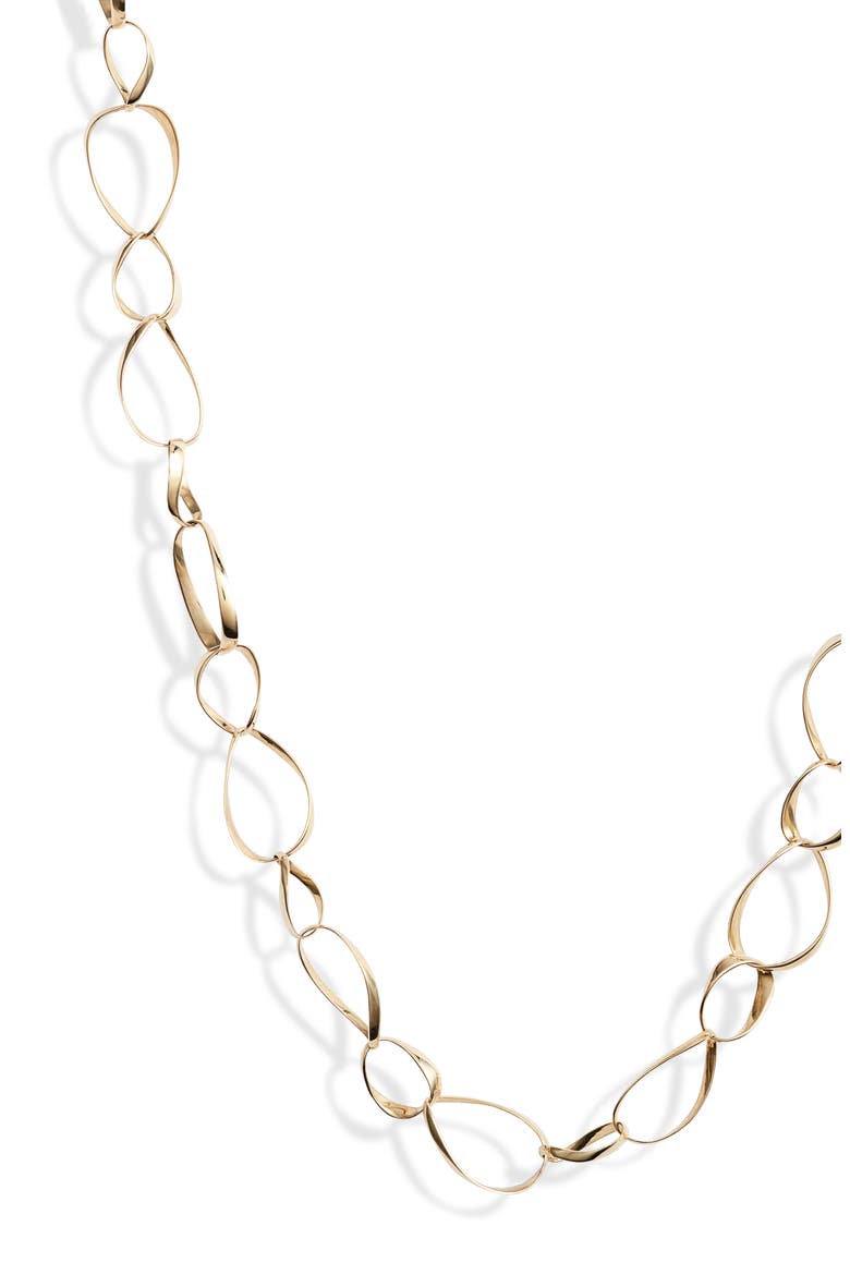 Long 14K Gold Oval Link Necklace (Nordstrom Exclusive), Alternate, color, GOLD