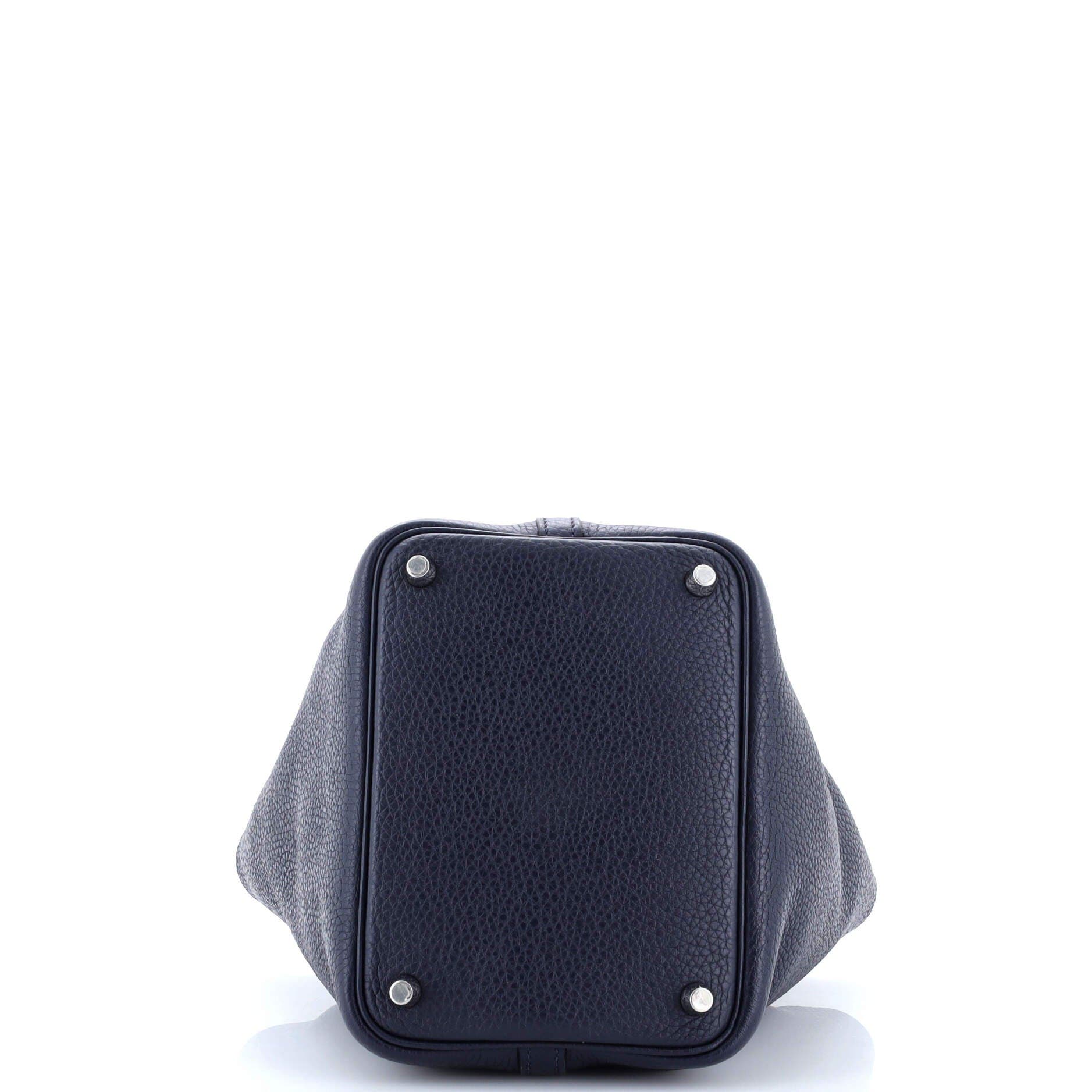 Pre-Owned Hermes Eclat Picotin Lock Bag Clemence with Swift PM, Alternate, color, Bleu Nuit