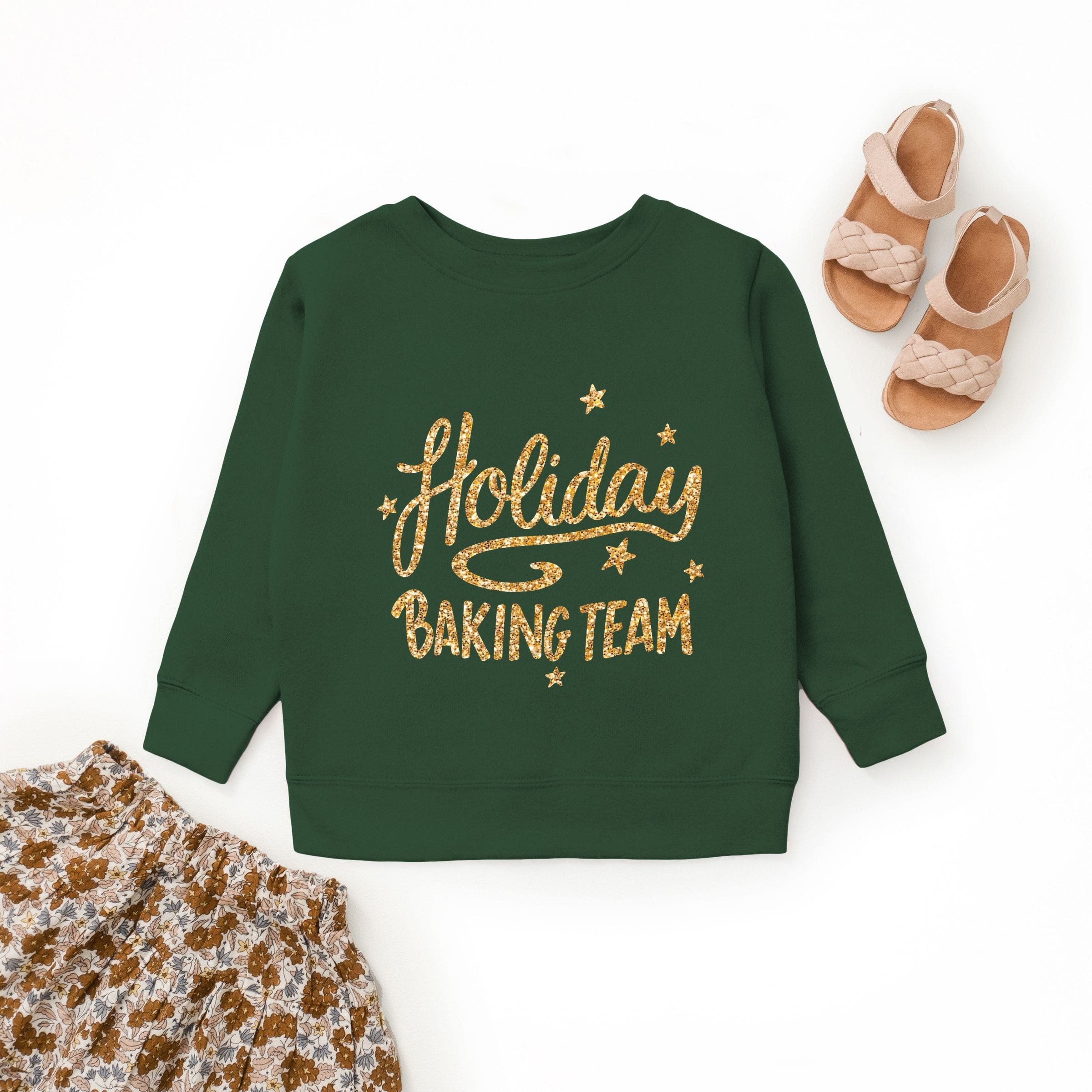 The Juniper Shop Holiday Baking Team Glitter SweatshirtYouth | Nordstrom