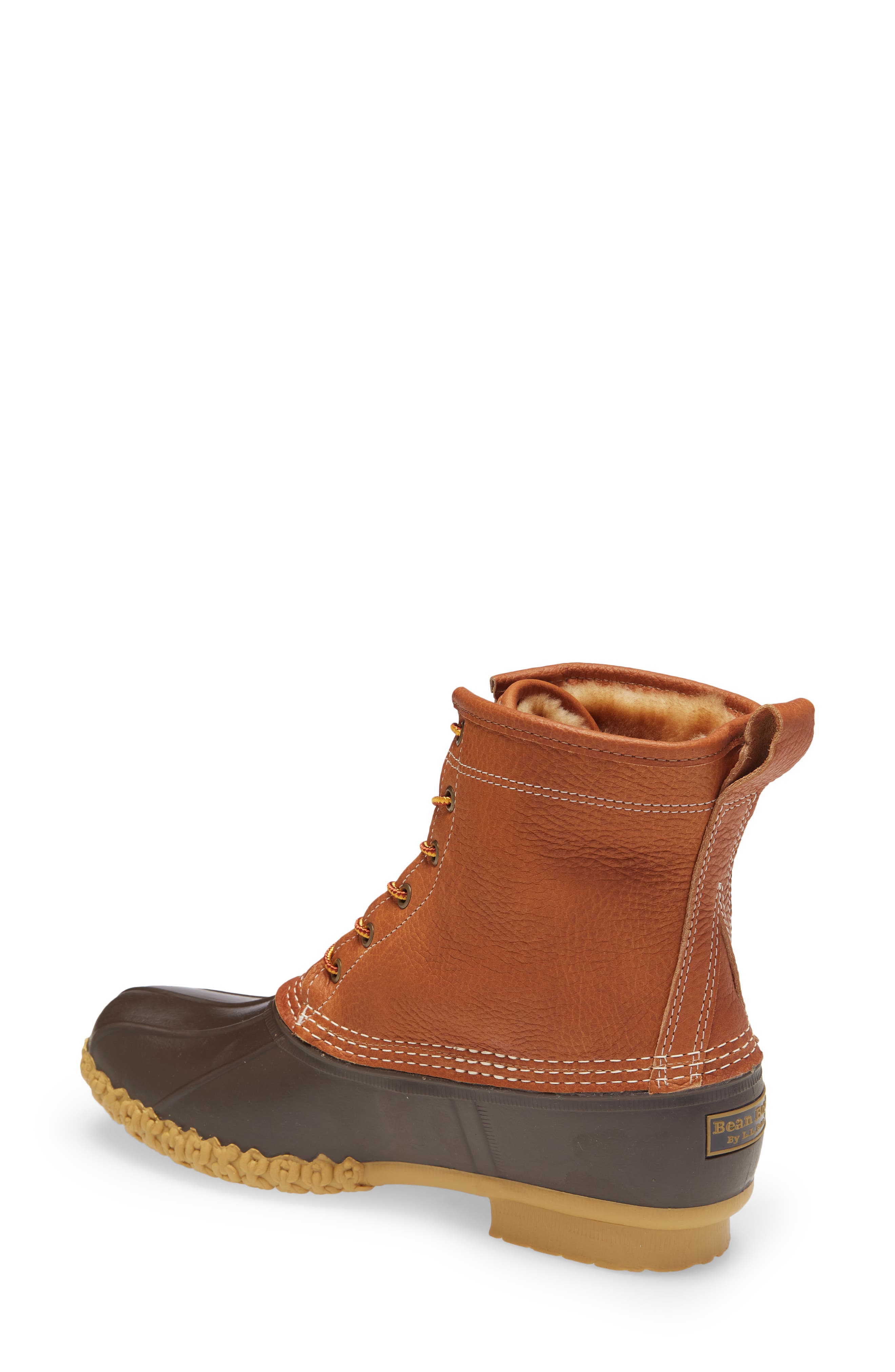 L.L.Bean Genuine Shearling & Leather Bean Boot, Alternate, color, 
