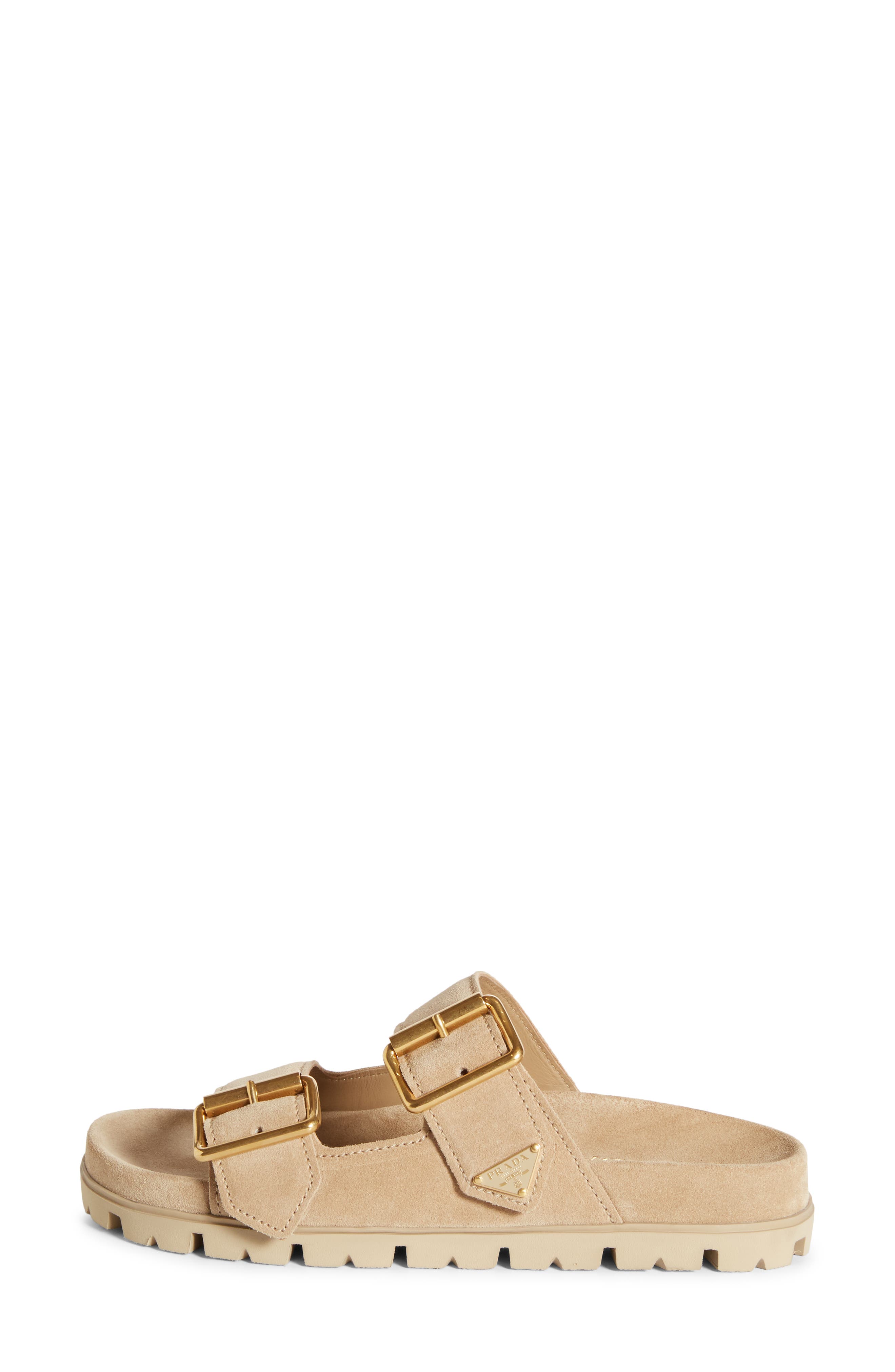Prada Double Strap Sandal, Alternate, color, 