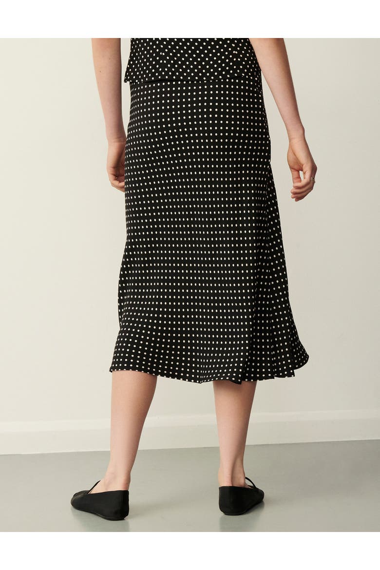 Evelyn Polka Dot Midi Skirt, Alternate, color, Black Spot