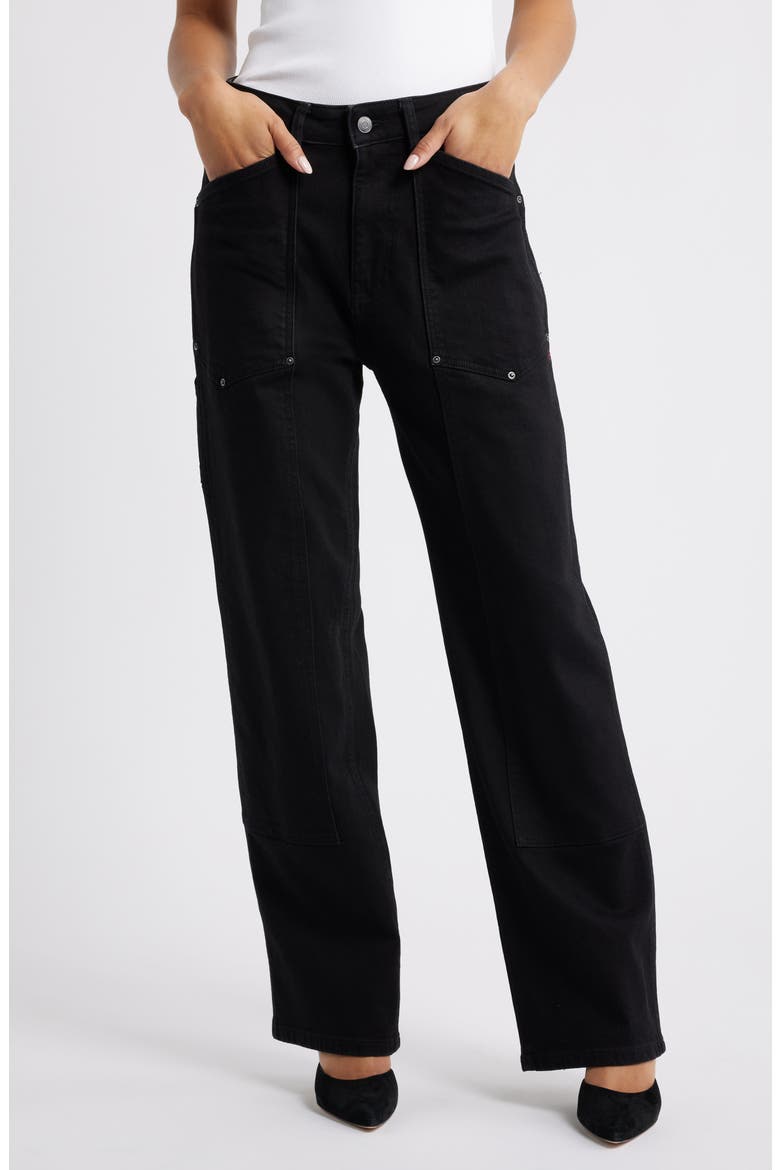 SAT '90s High Waist Relaxed Straight Leg Utility Jeans, Main, color, VENTURA