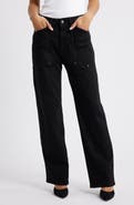 WARP+WEFT SAT '90s High Waist Relaxed Straight Leg Utility Jeans