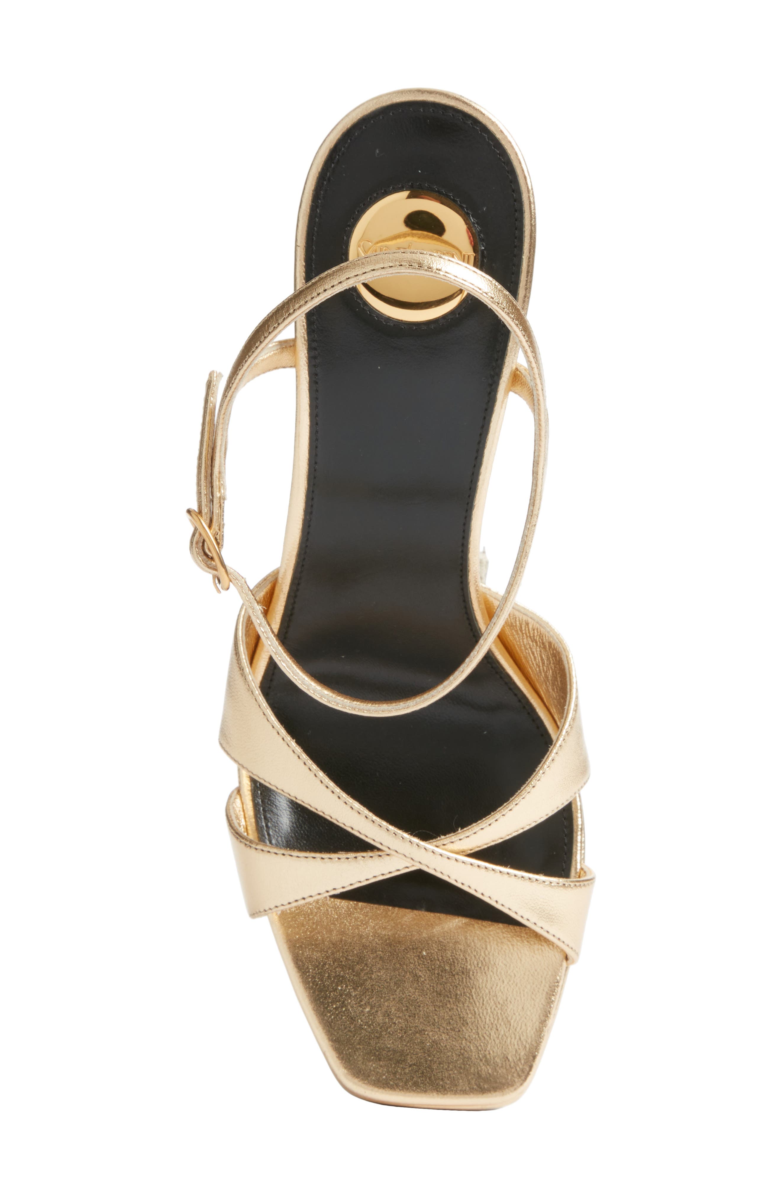 Saint Laurent Debbie Platform Sandal, Alternate, color, Egypt Gold