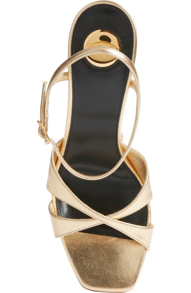 Saint Laurent Debbie Platform Sandal, Alternate, color, Egypt Gold