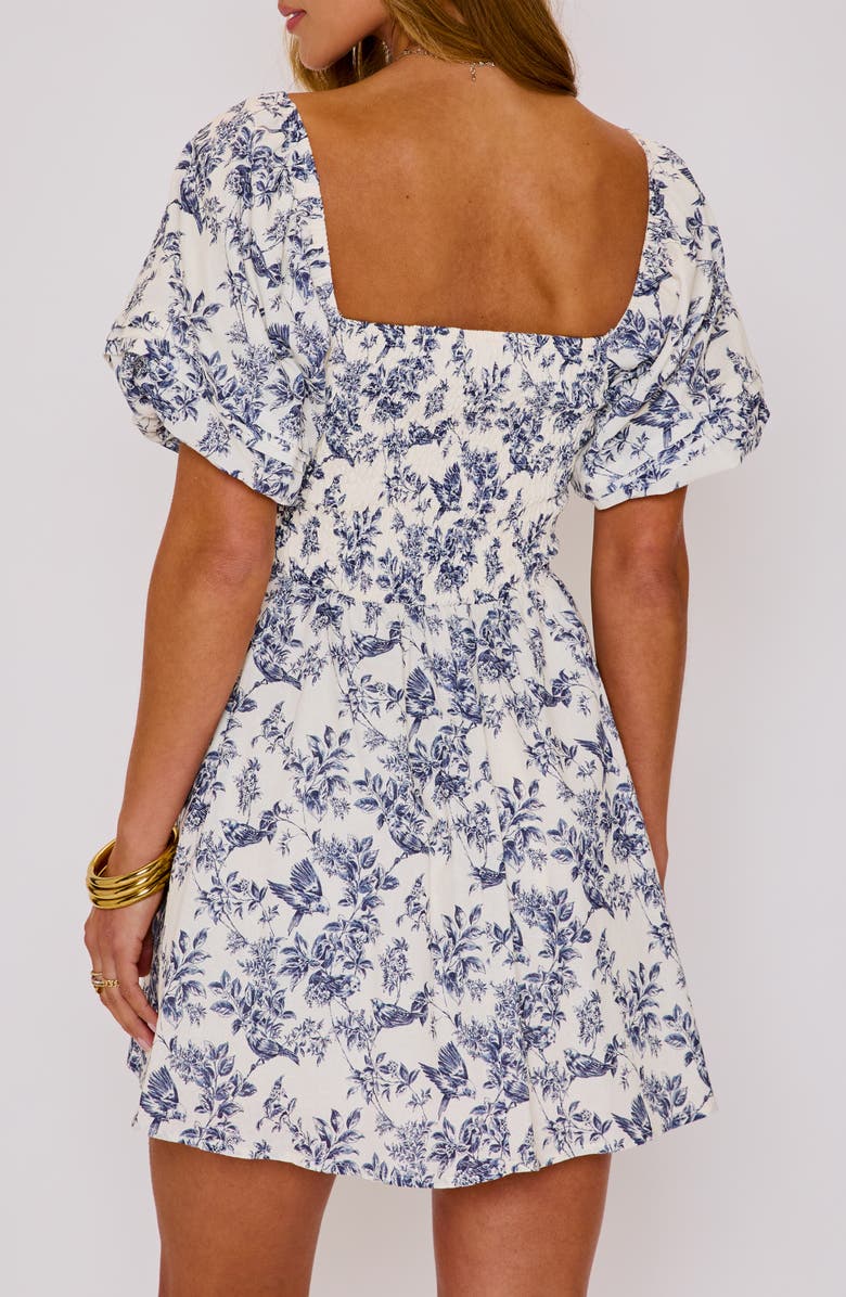 VICI Collection Erica Floral Puff Sleeve Minidress, Alternate, color, 