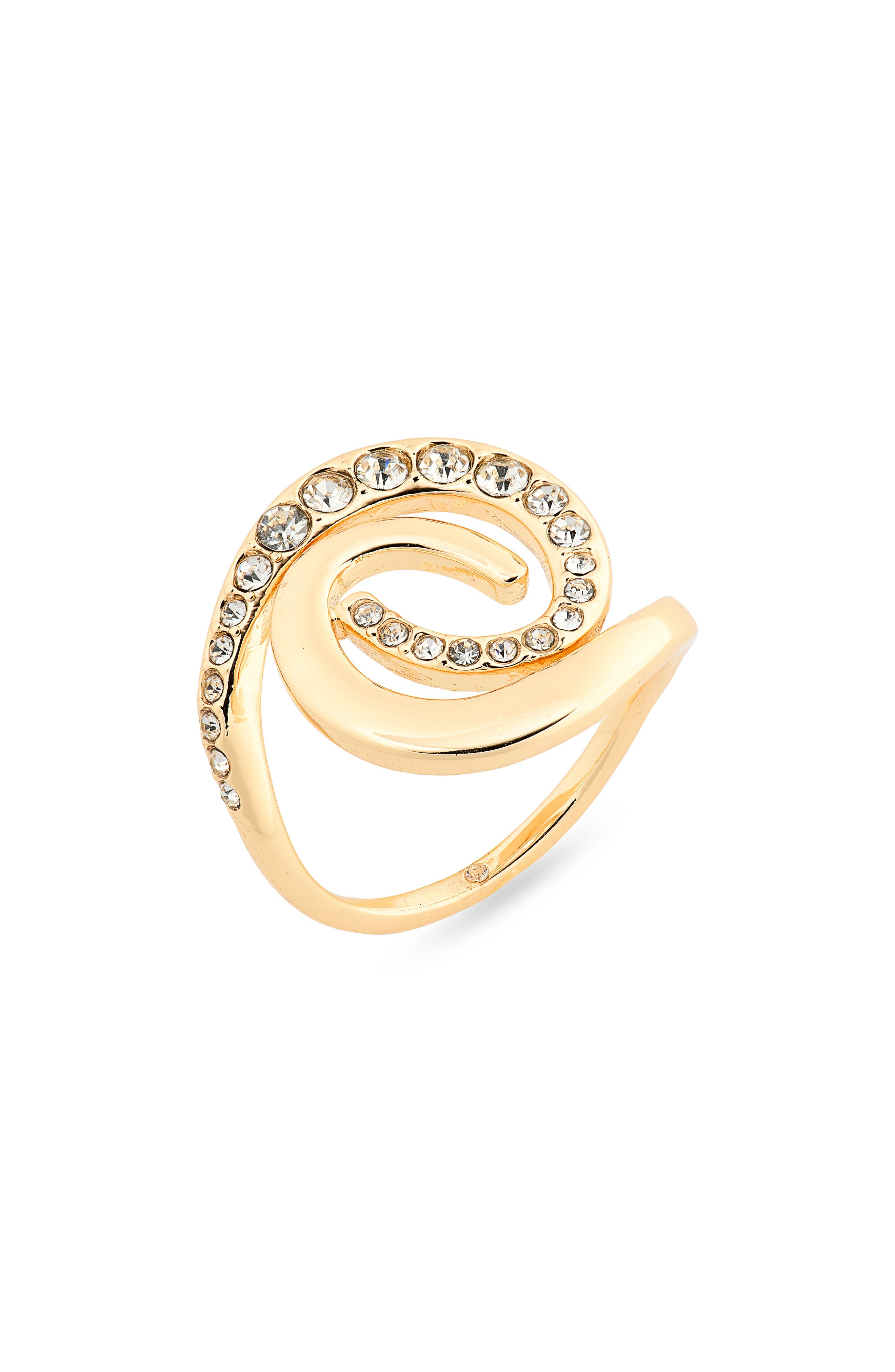 Cubic Zirconia Spiral Ring