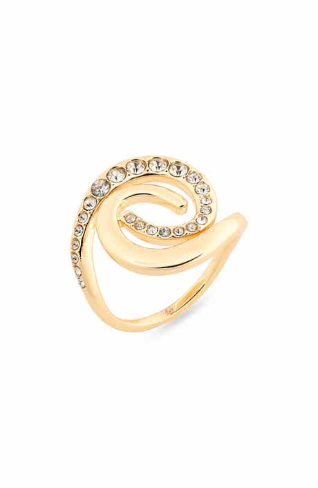 Cubic Zirconia Spiral Ring