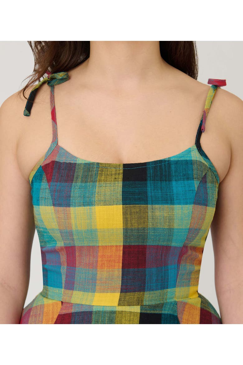 1950s Bobbie Swing Dress, Alternate, color, Green Multi Plaid