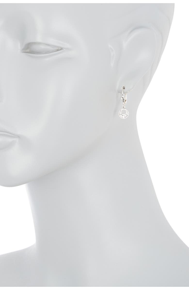 Argento Vivo Sterling Silver Sterling Silver CZ Open Circle Drop Earrings, Alternate, color, 